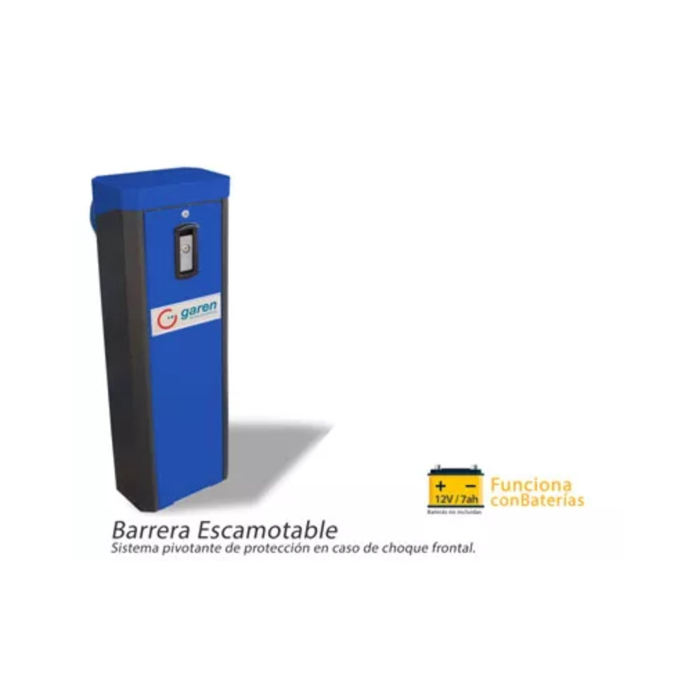 Barrera Prime Garen DC Alto Trafico Incluye Central Trabas Mecanicas Finales de Carrera y Motoreductor 220VAC sin Brazo F00050-G