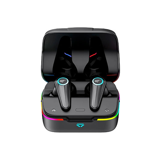 Auriculares Havt Gaming RGB Bateria hasta 5 Horas Bluetooth 5.0 Modo Musica y Juegos Sonido Surround Baja Latencia Control Tactil Negro TW952-PRO-RGB-B