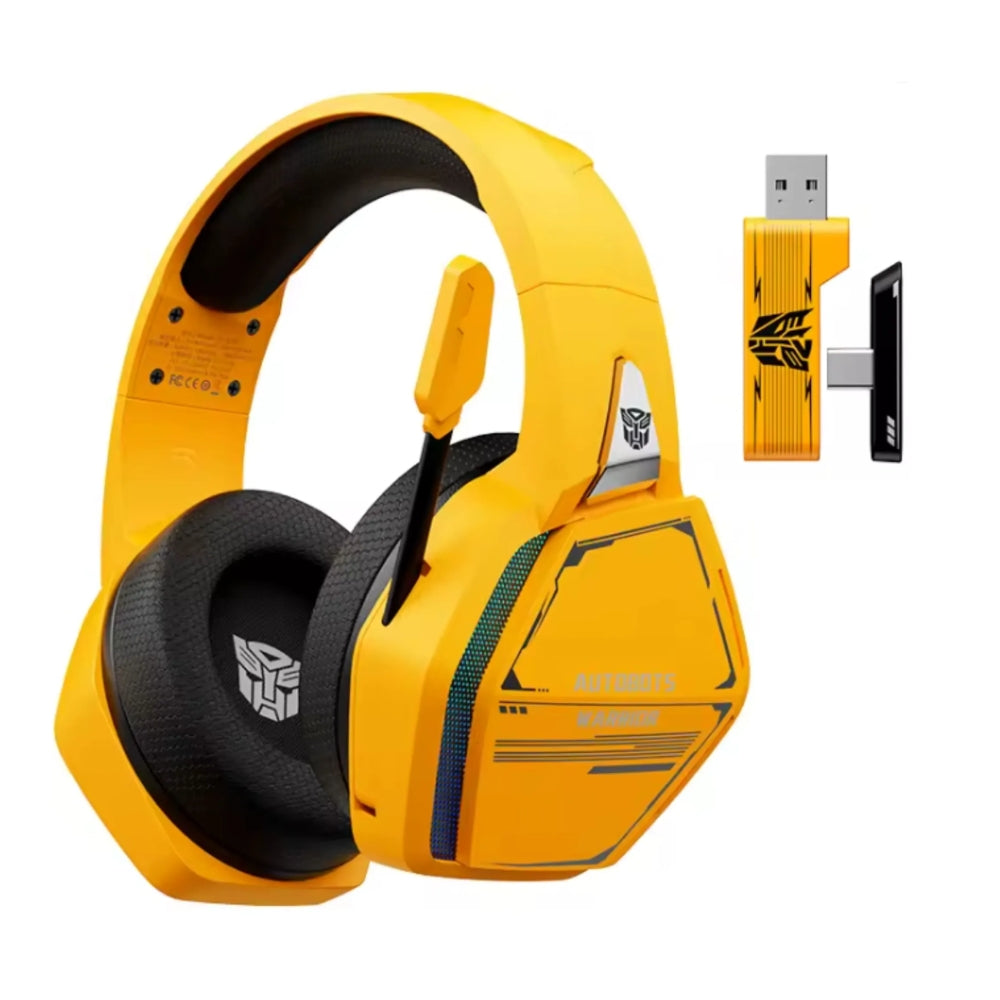 Audifonos Transformers Bumblebee 7.1 Multiplataforma Sonido Tridimensional Surround 3D Conectividad Inalambrica USB-A USB-C Cableado Compatible con PC Celulares PS4 PS5 N Switch TF-G10-YW