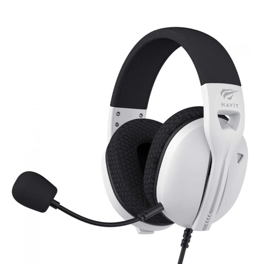 Audifonos Havit Microfono desmontable Compatible con Windows MAC PS4 PS5 XBOX Nintendo Switch Android iOS color Blanco Fuxi-H5d-WH