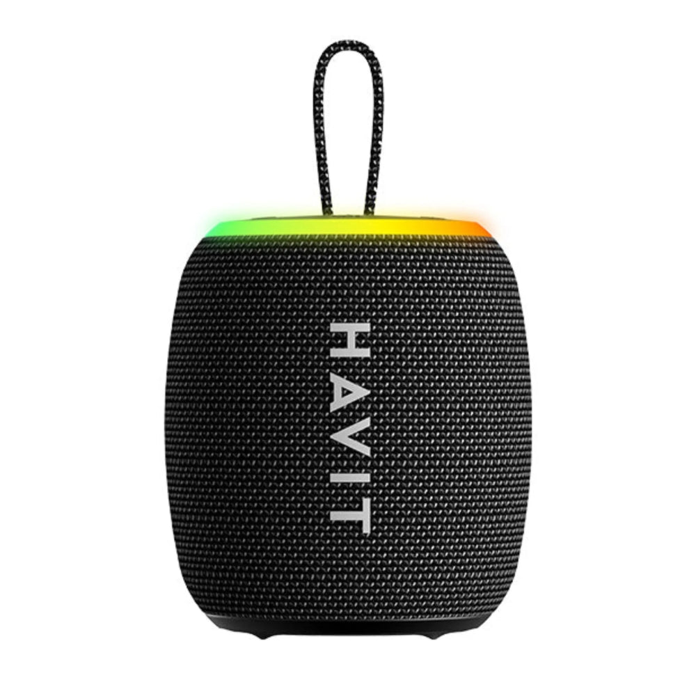 Altavoz Havit Portatil RGB Bateria hasta 8Horas Potencia 10-15 Watts Resistente al Agua IPX7 Funcion BT AUX TWS Asistente de Voz Manos Libres Carga USB-C SK829BT