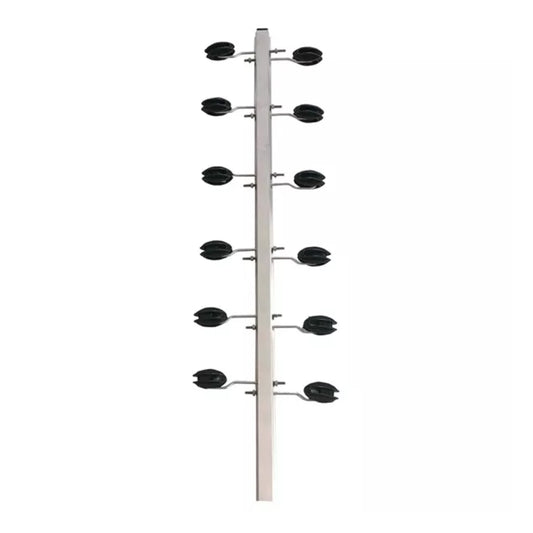 Parante Igecast para Cerca Electrica Esquinero con 12 Aisladores tipo Pera Tubular Prime 25mm Altura 95cm 6.00416