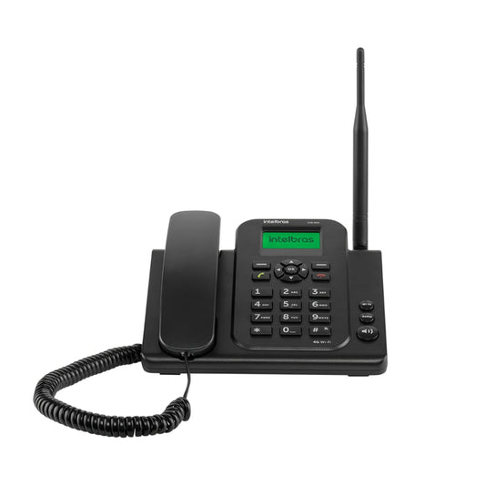 Telefono Intelbras Celular Fijo CFW 9041 4G WiFi Soporta hasta 8 Dispositivos Conectados 1 Ranura SIM Antena 3dBI Compatible con Antena Externa 4119041