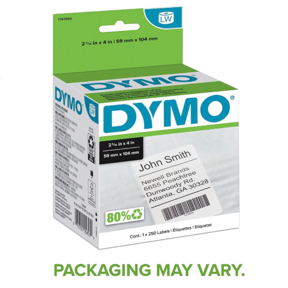 Etiqueta Dymo Labelwriter 250 Piezas de 59mm x 104mm 1763982