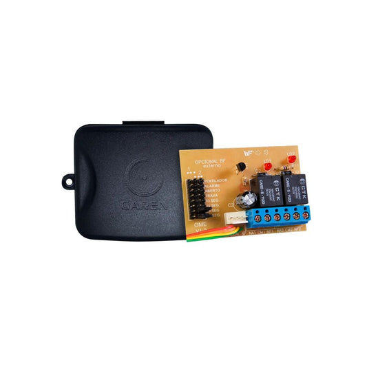 Modulo Alternativo Garen de 8 Funciones con Caja Permite Seleccionar el Accesorio y Programarlo a Traves de Jumper Especial para Luz de Garage y Cerradura 3 Seg A01755