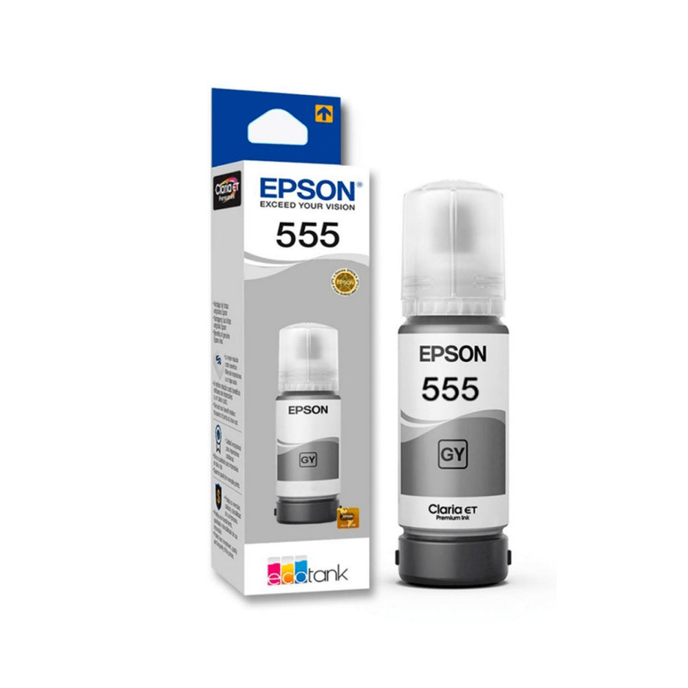 Botella de Tinta Epson T555 color Gris de 70ml T555520-AL