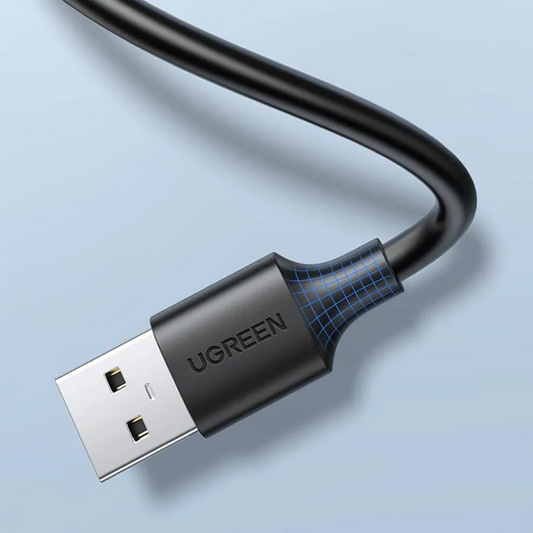 Extension Ugrenn USB 2.0 Tipo A Macho a Hembra 2M de Cable color Negro Transferencia de Datos 480Mbps Nucleo de Cobre Estañad