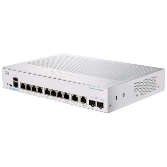 Switch Cisco CBS350 Administrable 8 Puertos GE Ext PS 2x1G Combo CBS350-8T-E-2G-NA