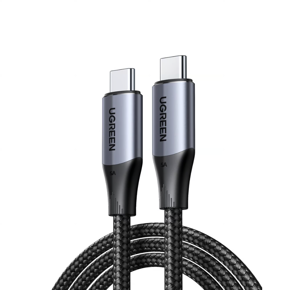 Cable USB-C 3.2 Gen2 Ugreen Tipo C a C de 1metro 100Watts 5Amp Transferencia hasta 10Gbps Thunderbolt 3 80150 80150
