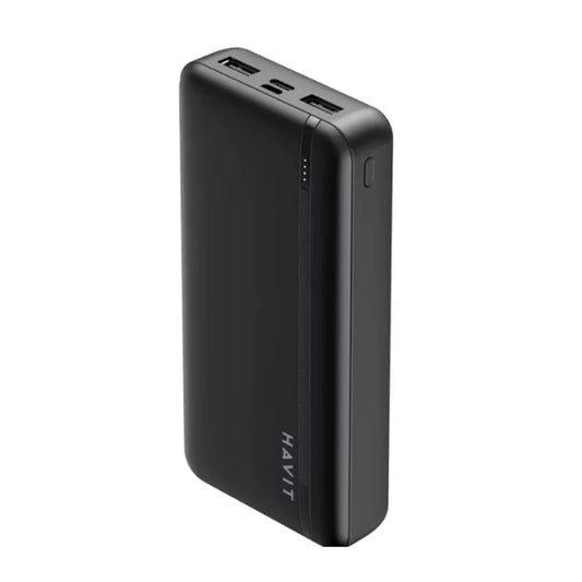 Cargador Portatil Havit Power Bank de 20.000 mAh puerto USB-A USB-C color Negro PB91-BK