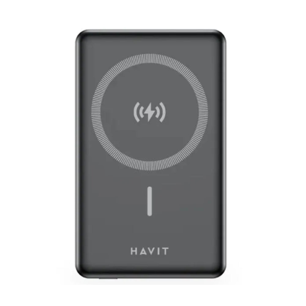 Cargador Portatil Havit Power Bank Magnetico de 10.000 mAh puerto USB-C color Negro PB5203-BLACK