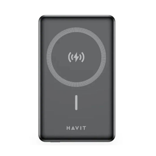 Cargador Portatil Havit Power Bank Magnetico de 10.000 mAh puerto USB-C color Negro PB5203-BLACK