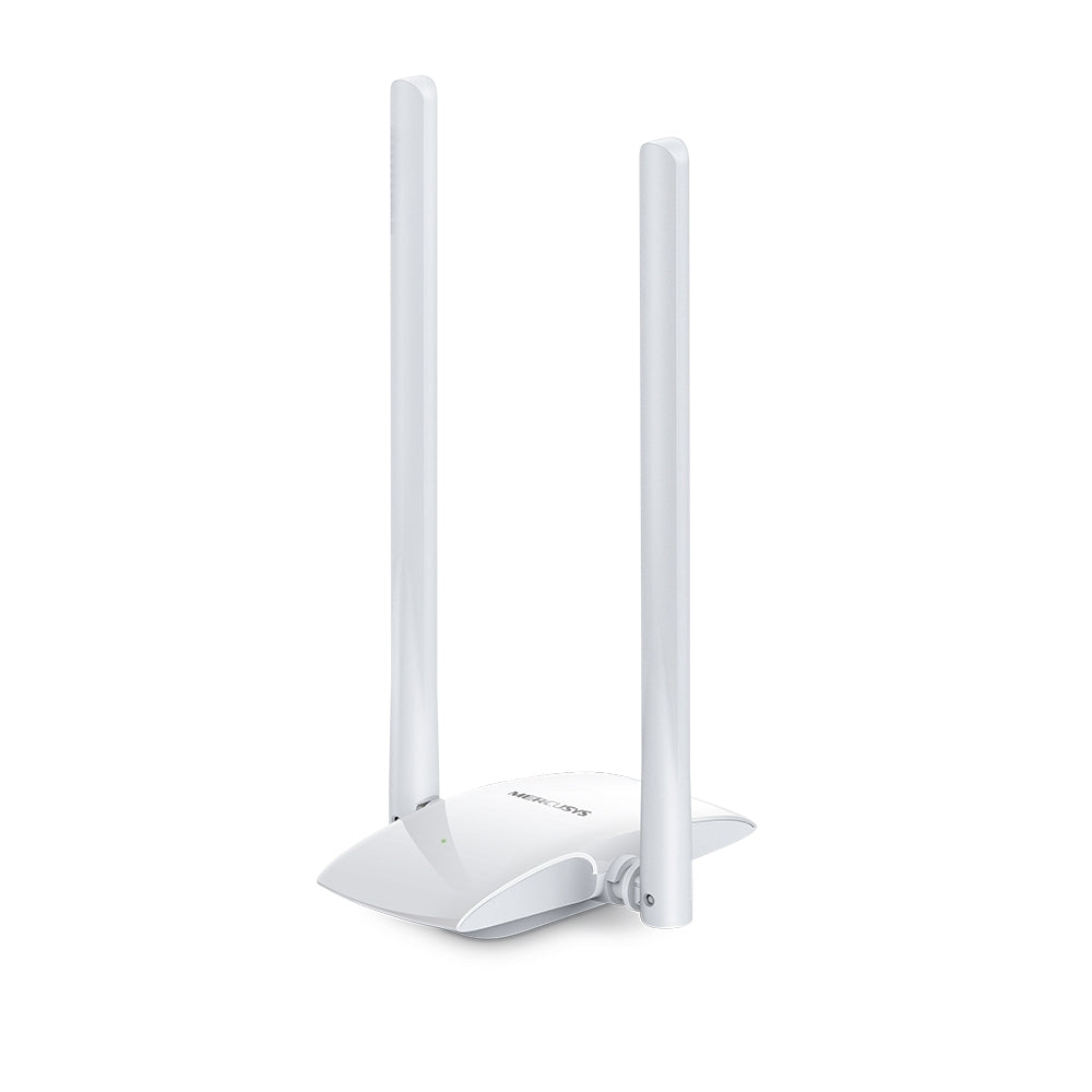 Adaptador Mercusys USB Inalambrico N300 2 Antenas Externas 5dBi Swguridad WPA/WPA2 Boton WPS MW300UH