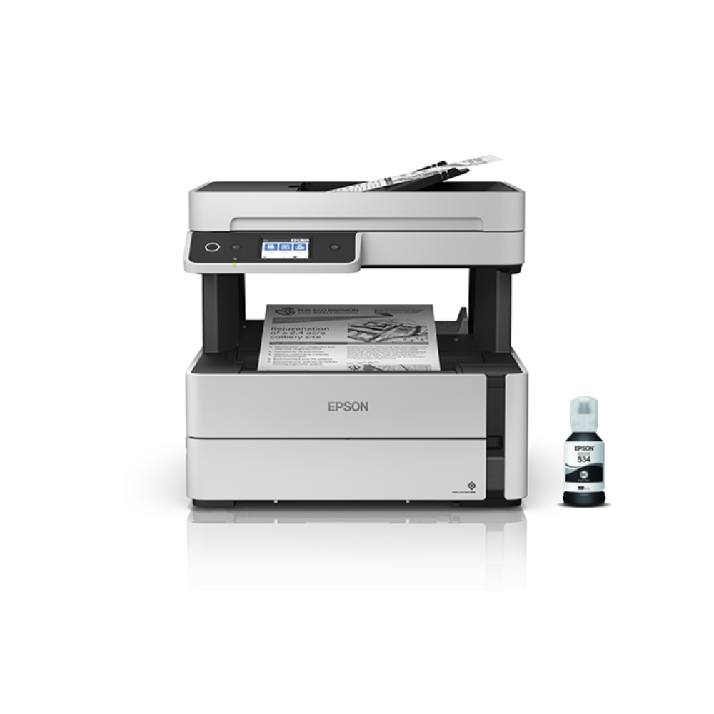 Impresora Epson Multifuncional M3170 Monocromatica con Sistema de Tinta Continuo Conectividad USB WiFi y Ethernet C11CG92303