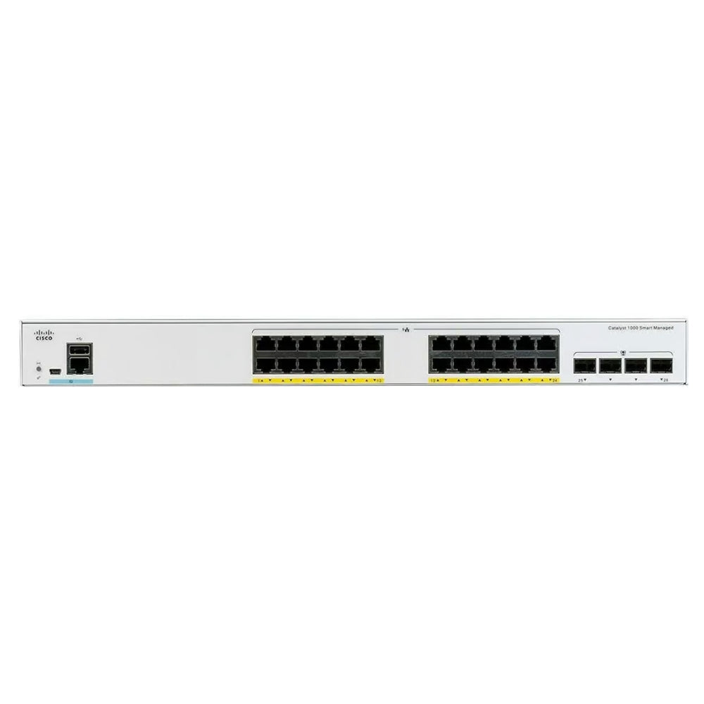 Switch Cisco Catalyst 1000 24 Puertos PoE FE, 2x1G SFP ,2X1G combo PoE+ hasta 740 Watts C1000FE-24P-4G-L