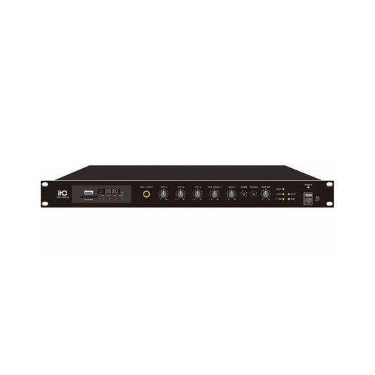 Amplificador ITC Mezclador RMS 240W Clase-D MP3 USB SD Tuner Bluetooth Funcion de Grabadora de Entrada Mic1 Linea1 Incorporada 1 Entrada EMC T-B240DTB