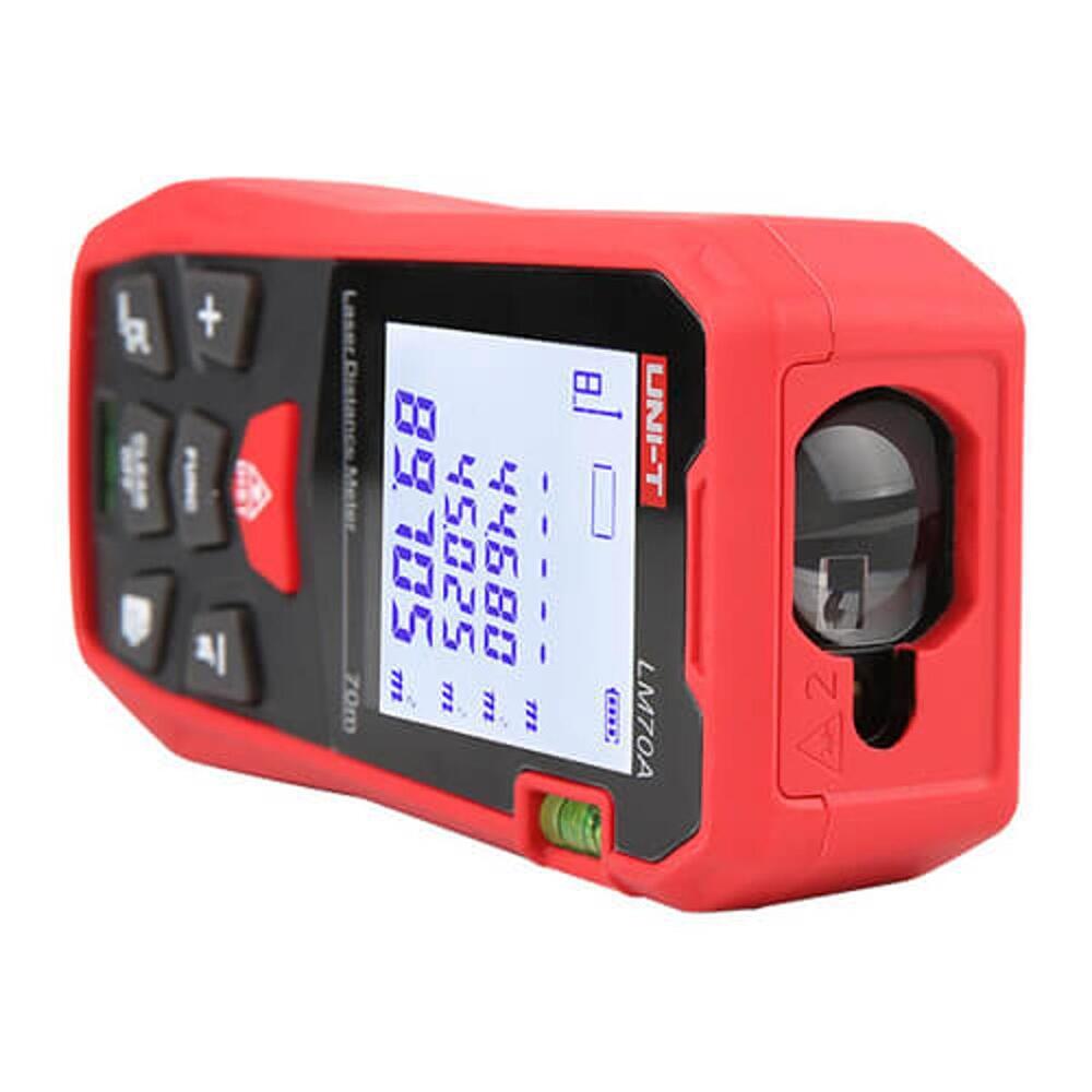 Medidor de Distancia Uni-t Hasta 70 metros Pantalla de 2 Pulgadas Precision hasta 2mm LM70A