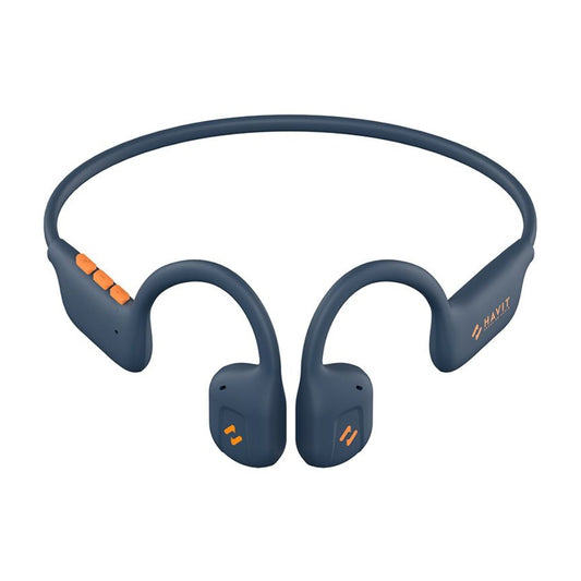 Audifonos Havit por Conduccion de Aire Bateria hasta 12 Horas Bluetooth 5.3 Puerto de Carga USB-C color Azul Freego1 Air-BL