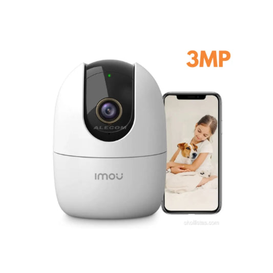 Camara Imou IP WiFi Ranger 2 3MP Rastreo Inteligente Deteccion IA Sirena Integrada Audio 2 Vias 1 Puerto RJ45 Micro SD hasta 256GB Lente 3.6mm IPC-A32EN-L-IMOU