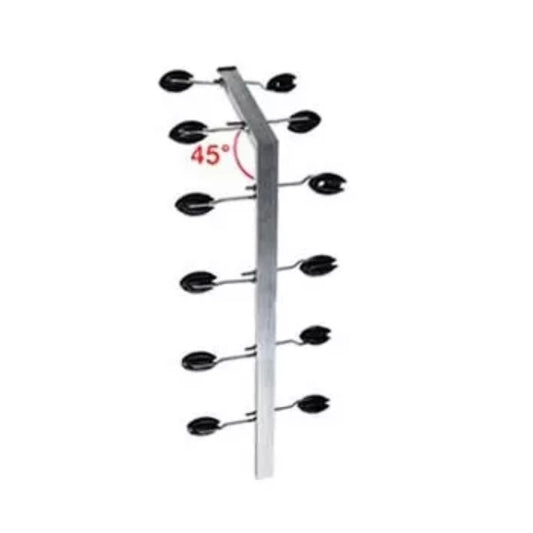 Parante Igecast para Cerca Electrica con 12 Aisladores 25mm de Espesor Altura 95cm y 45grados de inclinacion 6.00436