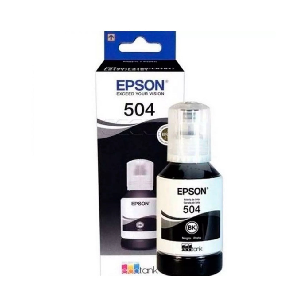 Botella de Tinta Epson T504 color Negro de 70ml T504120-AL