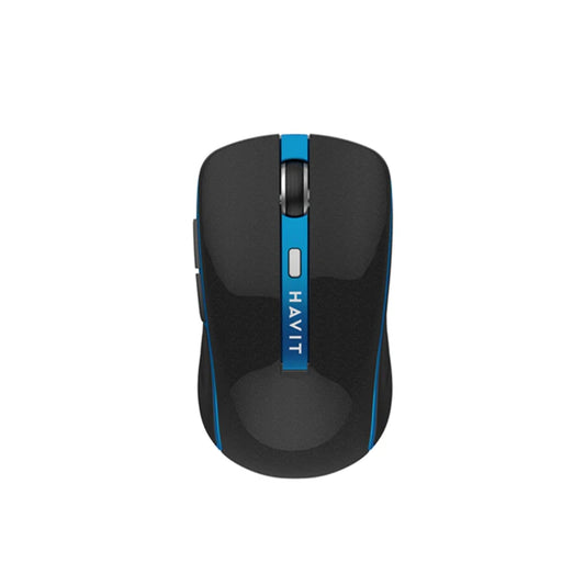 Mouse Havit Inalambrico Resolucion hasta 1600 DPI de 6 Botones Alcance 8 Metros color Negro y Azul HV-MS951GT-BB