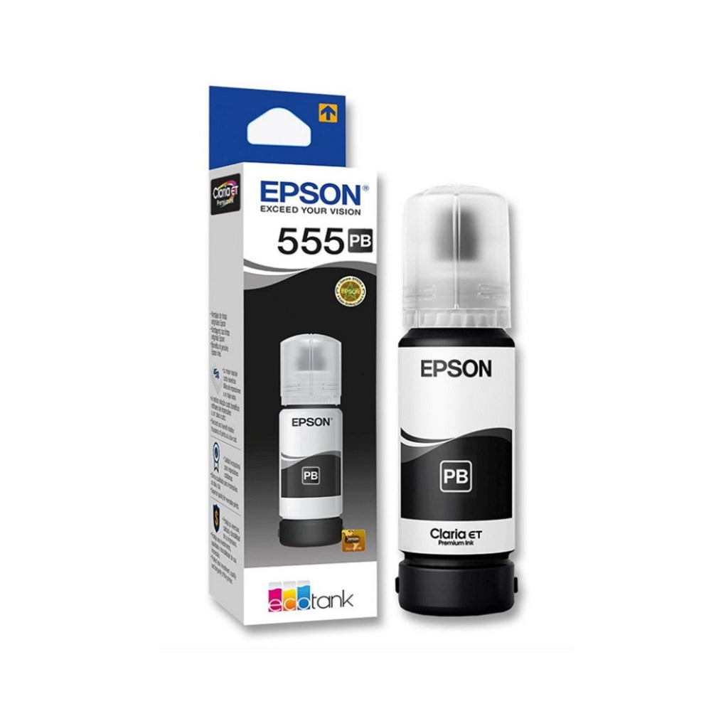 Botella de Tinta Epson T555 color Negro de 70ml T555120-AL