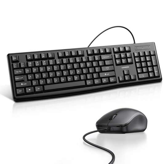 Combo Mouse y Teclado Ugreen Teclado de Membrana para Larga Duracion Mouse 1200 DPI 90561