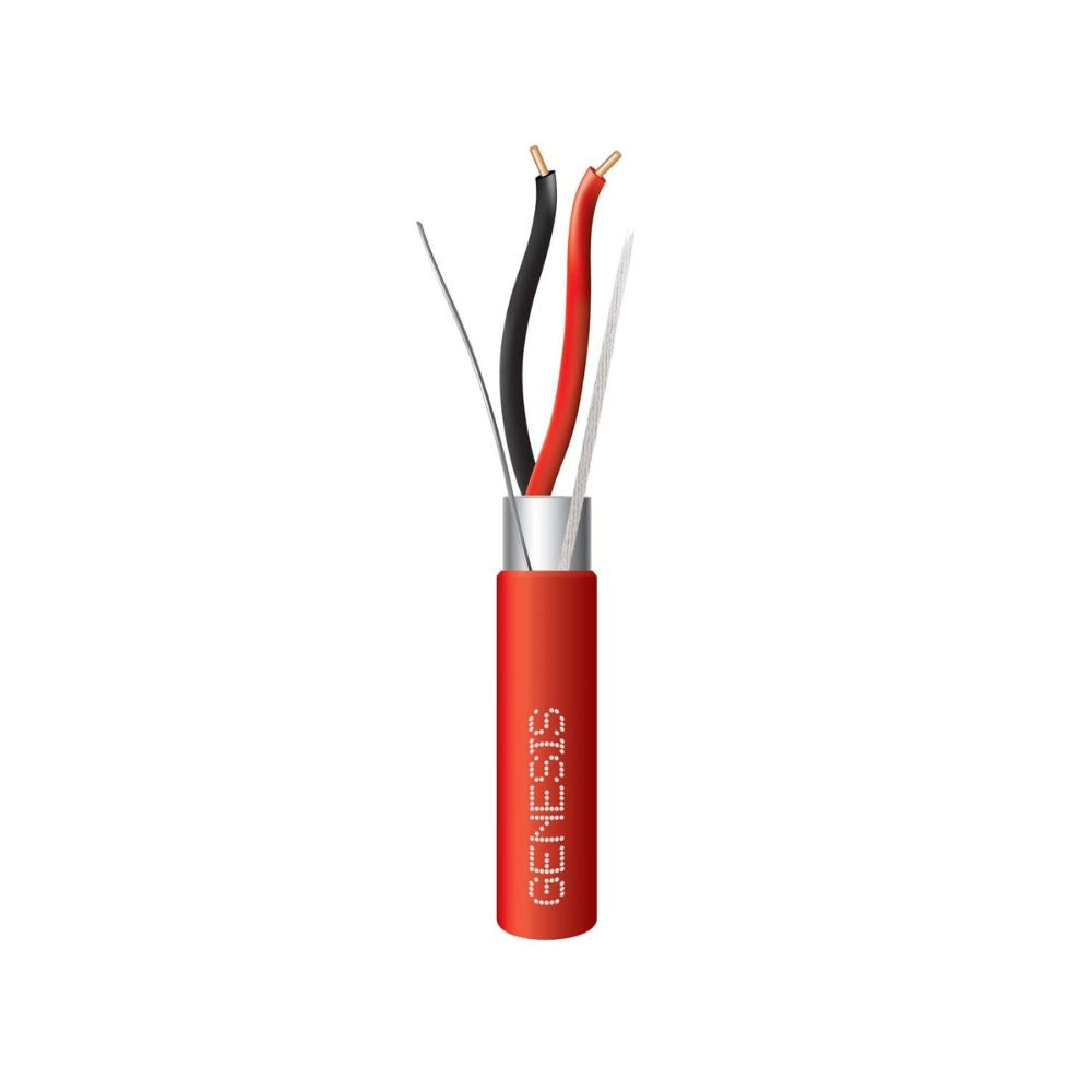 Cable de Alarma Genesis contra Incendios 16AWG 2 Hilos Blindado Total Resistente a la Luz Voltaje 300V Enchaquetado de PVC Rollo de 305 Metros 44061004