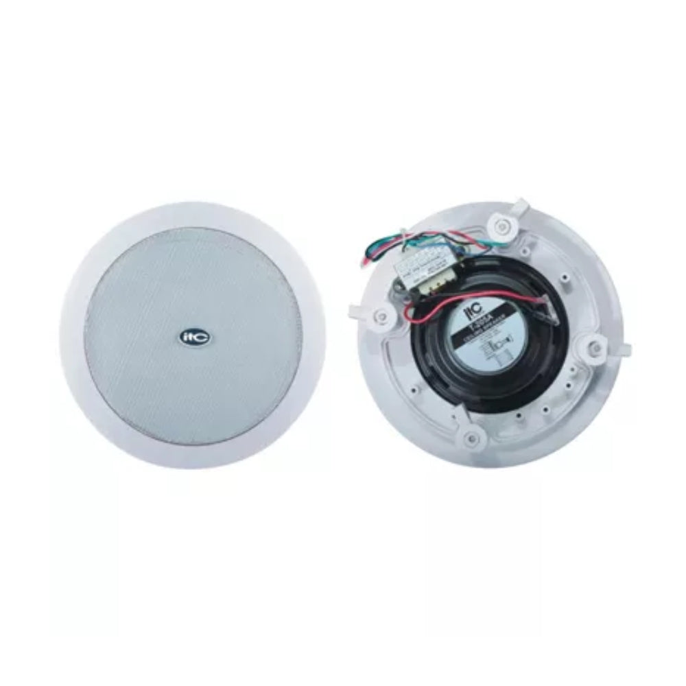 Parlante ITC de Techo 8" para Cielo Falso Potencia 3.5W 7.5W 15W 30W 100V Nivel de Presion Sonora 94dB 1W/1M Frecuencia de Respuesta 60Hz-20KHz T-208A