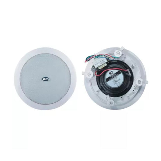 Parlante ITC de Techo 8" para Cielo Falso Potencia 3.5W 7.5W 15W 30W 100V Nivel de Presion Sonora 94dB 1W/1M Frecuencia de Respuesta 60Hz-20KHz T-208A