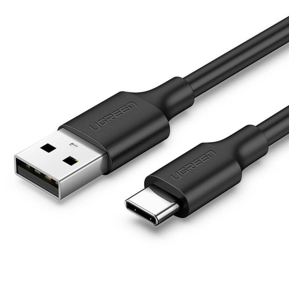 Cable Ugreen USB-A 2.0 a USB-C Carga Rapida 5V 3Amp Transferencia hasta 480Mbps Compatible con QD3.0 de 1M color Negro 60116