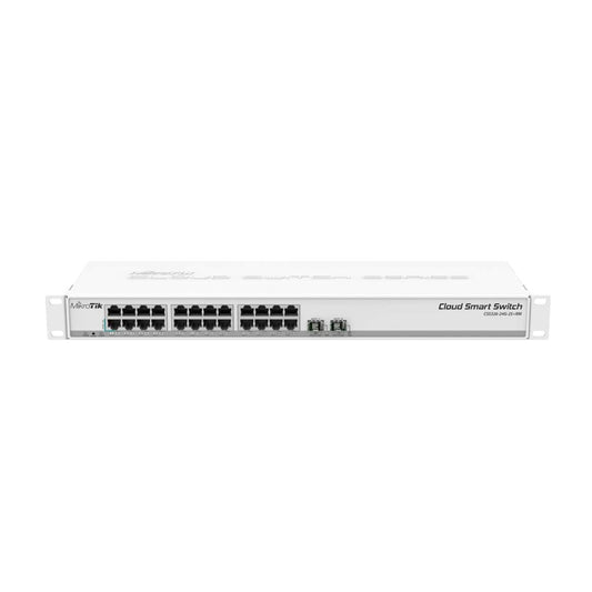 Cloud Router Mikrotik Switch 24 Puertos Gigabit + 2 Puertos SFP+ Doble Boot SwOS y RouterOS CPU 800MHz RAM 512MB IEEE 802.1Q VLAN Rackeable CRS326-24G-2S+RM