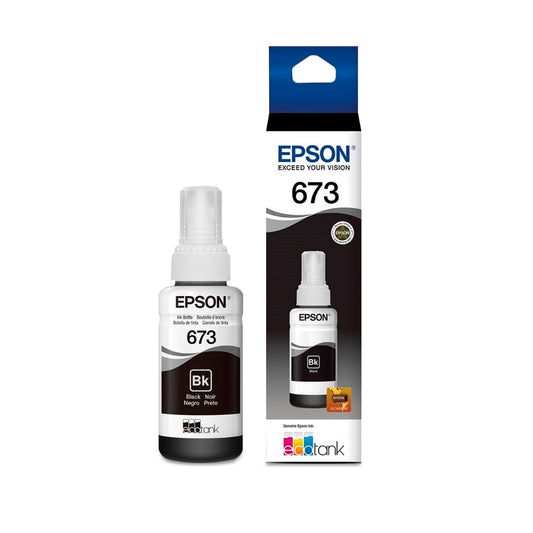 Botella de Tinta Epson T673 color Negro de 70ml T673120-AL