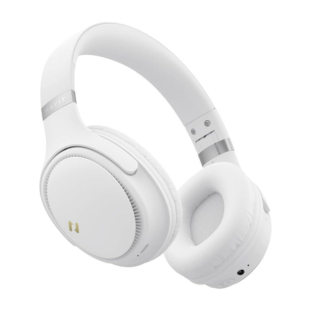 Audifonos Havit Inalambricos Bateria hasta 50 Horas Bluetooth 5.3 Cancelacion de Ruido Activa Diseño Plegable color Blanco H630BT PRO-WH