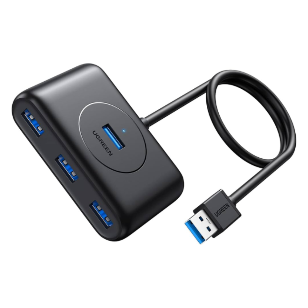 Hub USB-A 3.0 Ugreen de 4 Puertos hasta 5Gbps Cable de 1 metro de Longitud con Protecciones Electricas 20291
