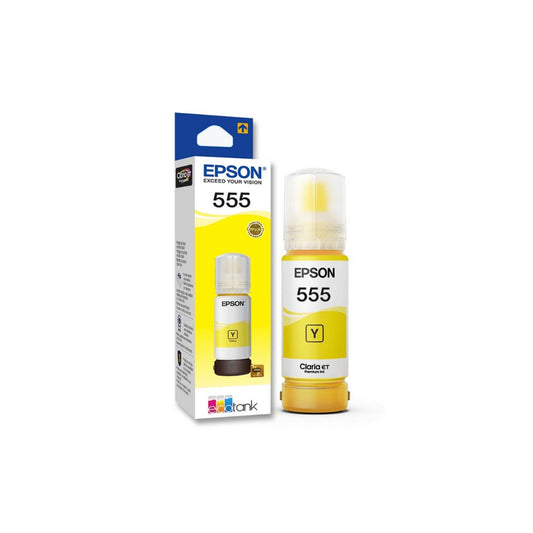 Botella de Tinta Epson T555 color Amarillo de 70ml T555420-AL