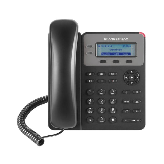 Telefono IP GranDStream 1 Linea SIP 2 Puertos Ethernet 100Mbps PoE Pantalla Matricial Conferencia 3 Vias Incluye Adaptador GXP1615