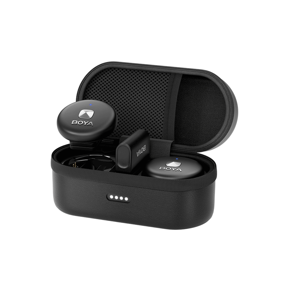 Microfono Inalambrico Boya Doble Canal Audio HD Bateria 5 horas Puerto Lightning Alcance 50m Omic-D