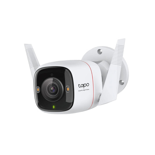 Camara para Exterior Tapo 2K QHD WiFi Deteccion de Vehiculo Mascota Vision Nocturna 30m Sensor de Movimiento Audio 2 Vias IP66 Tapo C325WB
