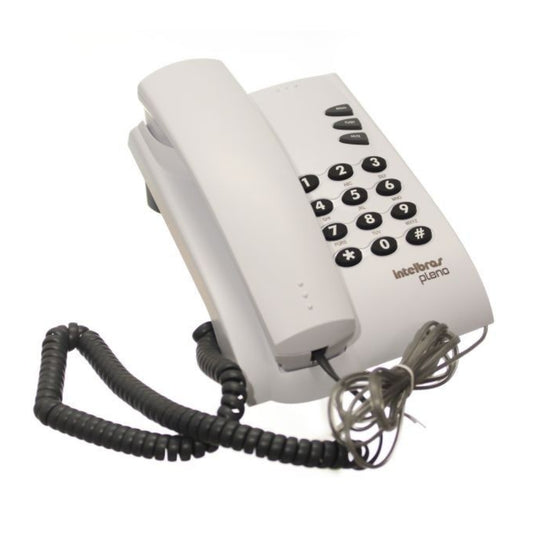 Telefono Intelbras Pleno Analogico Alambrico Basico Universal Para Pared o Mesa color Blanco 4080067