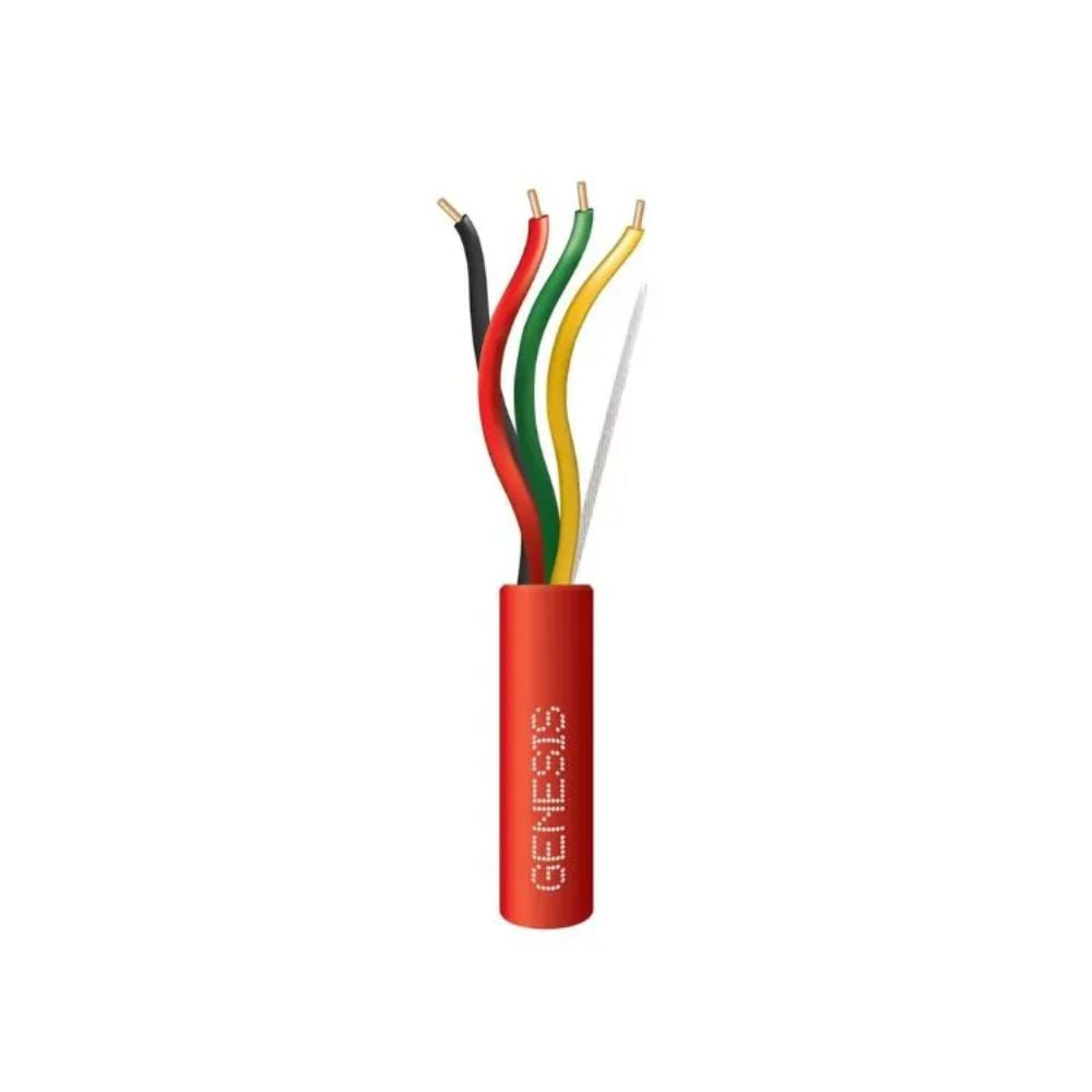 Cable de Alarma Genesis contra Incendios 22AWG 4 Hilos Blindado Total Resistente a la Luz Voltaje 300V Enchaquetado de PVC Rollo de 305 Metros 43011104
