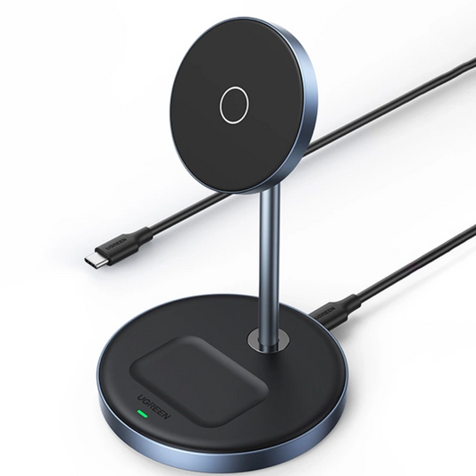 Soporte Ugreen de Carga Magnetica 2 en 1 con Cable USB-C Rotacion 360 Grados 90668