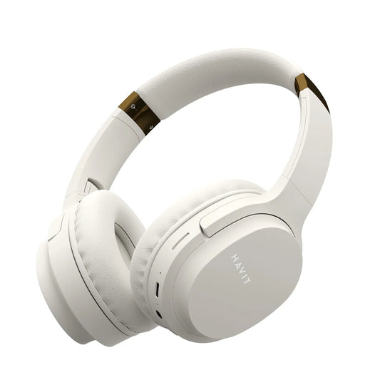 Audifonos Havit Inalambrico Bateria hasta 8 Horas Bluetooth 5.0 Plegable y Ergonomico color Dorado I62-G