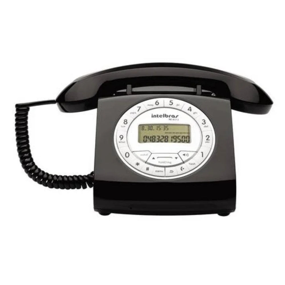 Telefono Intelbras TC8312 Identificador de Llamada con 3 Niveles de VoLumen 16 tipos de Timbre 6 tipos de Melodias Muestra Fecha y Hora 4030160
