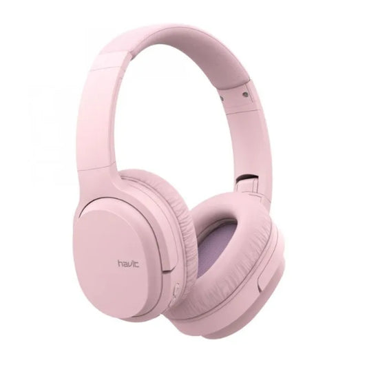 Audifonos Havit Inalambrico Bateria hasta 8 Horas Bluetooth 5.0 Plegable y Ergonomico color Rosado I62-P