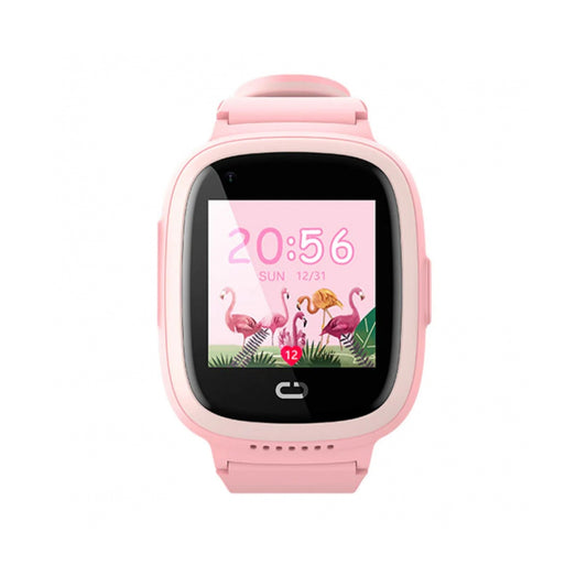 Reloj Havit con GPS y Camara HD Soporta 4G para video llamadas Resistente al Agua Boton de Emergencia y Monitoreo Remoto IP67 color Rosado GT-KW11 US-PINK