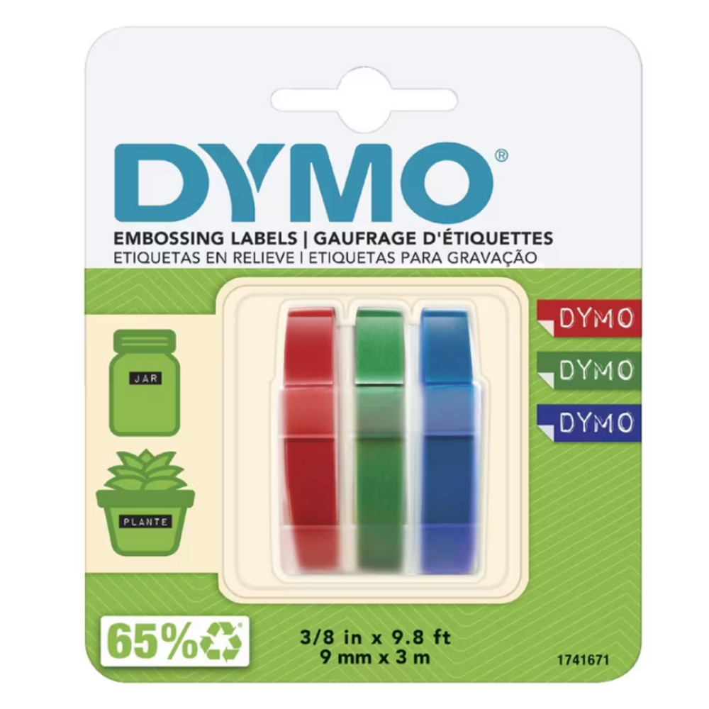 Cinta Dymo Xpress Kit 3 Pieza Multicolores Plastico 9mm x 3m 1741671