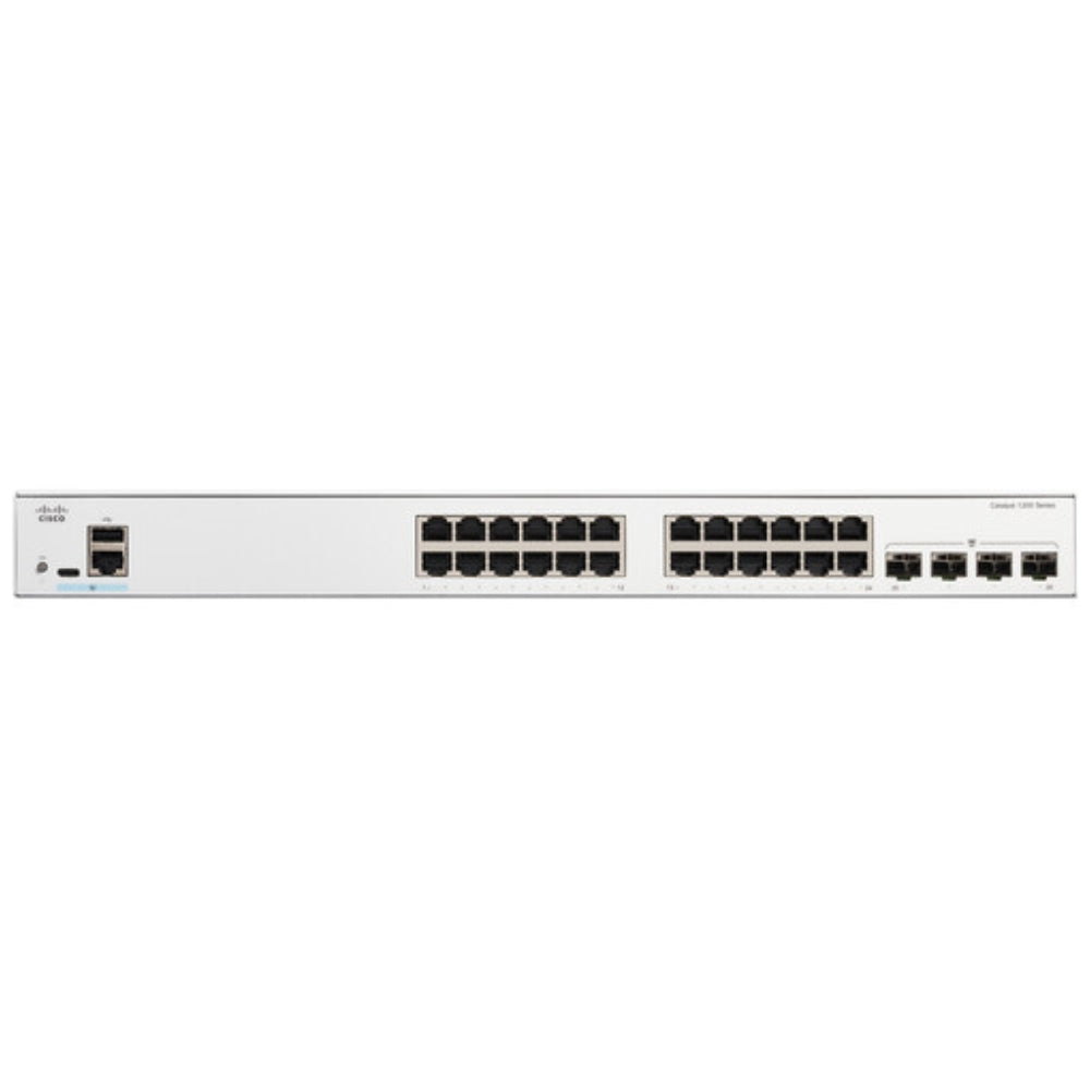 Switch Cisco Catalyst 1200 24 Puertos GE 4x1G SFP Rackeable C1200-24T-4G