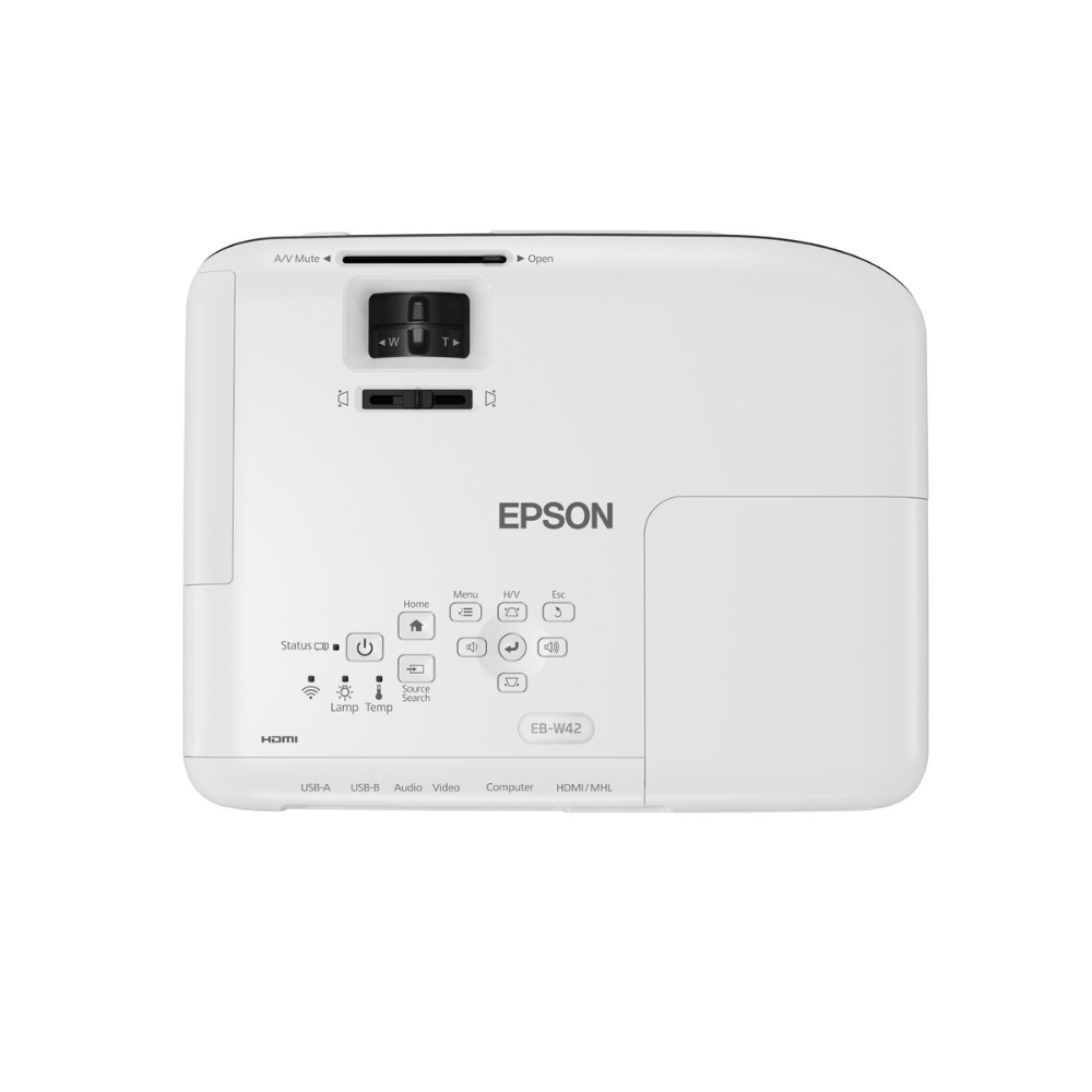 Proyector Epson Powerlite W52+ Pantalla hasta 320" de 4000Lumenes WXGA Conectividad USB HDMI y Otros V11HA02021